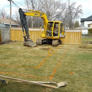 Digging a Hole for a Fiberglass Pool
